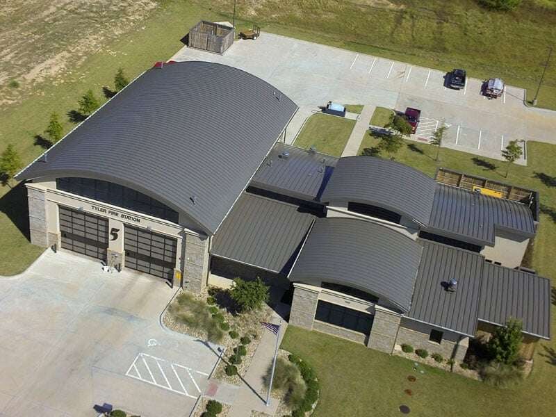 Maxima Curved Metal Roof Installed on Taylor Fire Station